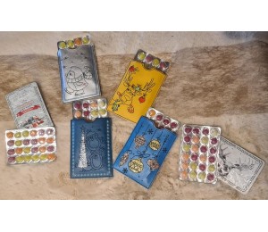 Türchen Stickserie ITH - Schokolinsen Adventskalender to go Hüllen Vol. 2